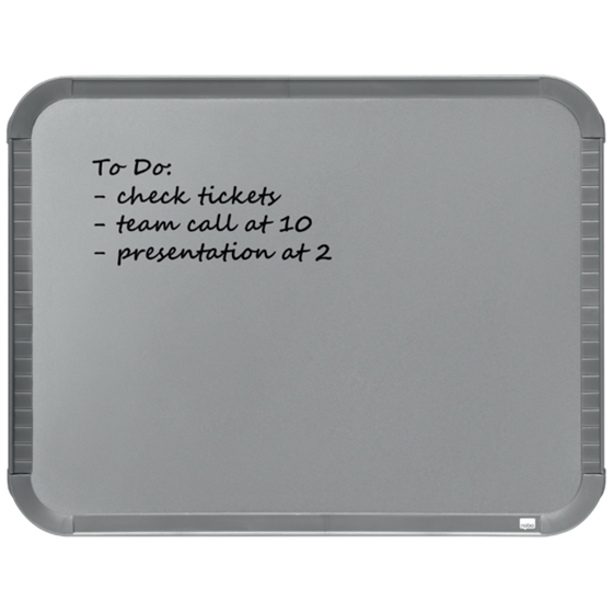 Mini Pizarra Magnética Nobo Con Marco Plateado Slim 220X280 Mm Plata