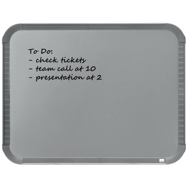 Mini Pizarra Magnética Nobo Con Marco Plateado Slim 220X280 Mm Plata