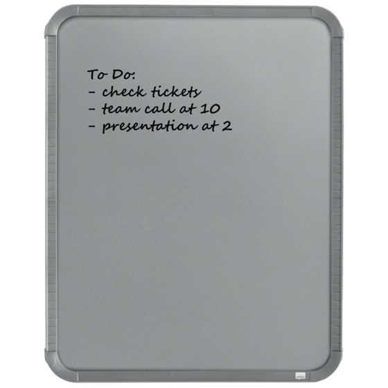 Mini Pizarra Magnética Nobo Con Marco Plateado Slim 360X280 Mm Plata