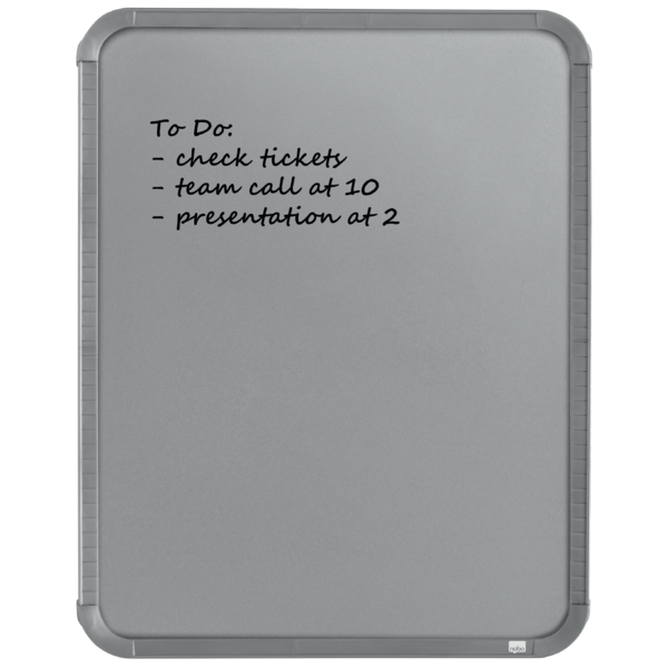 Mini Pizarra Magnética Nobo Con Marco Plateado Slim 360X280 Mm Plata