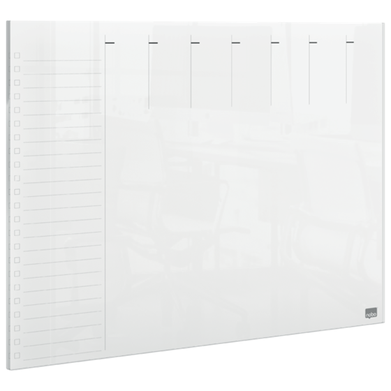 Mini Planificador De Pizarra Acrílica Transparente Nobo Semanal A4 De Sobremesa O Montado En Pared Transparente