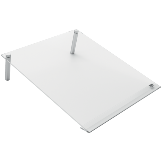 Mini Tablero De Escritura Inclinado A4 De Pizarra De Acrílico Transparente De Nobo. Transparente