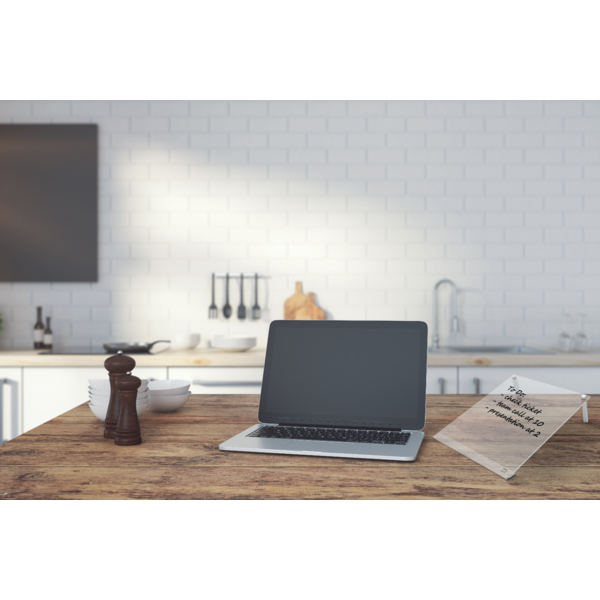 Mini Tablero De Escritura Inclinado A4 De Pizarra De Acrílico Transparente De Nobo. Transparente