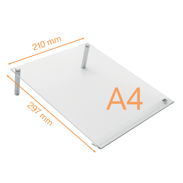 Mini Tablero De Escritura Inclinado A4 De Pizarra De Acrílico Transparente De Nobo. Transparente
