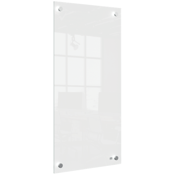 Panel De Pizarra Blanca De Cristal Pequeño Nobo 300X600 Mm Blanco