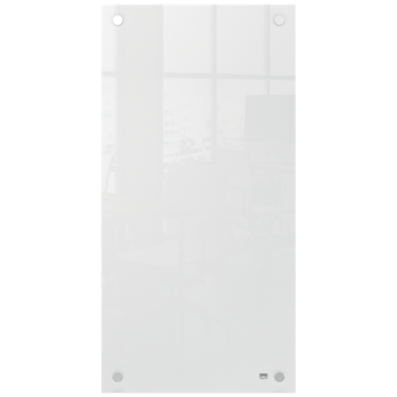 Panel De Pizarra Blanca De Cristal Pequeño Nobo 300X600 Mm Blanco