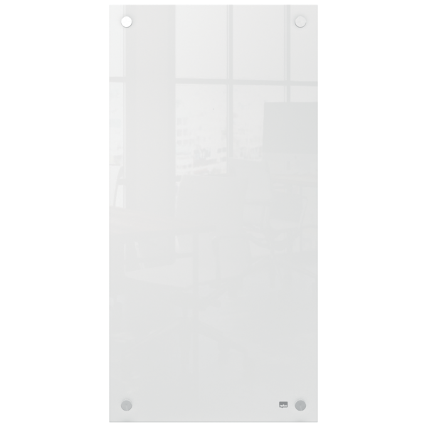 Panel De Pizarra Blanca De Cristal Pequeño Nobo 300X600 Mm Blanco