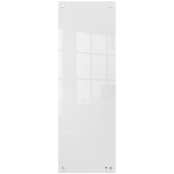 Panel De Pizarra Blanca De Cristal Pequeño Nobo 300X900 Mm Blanco