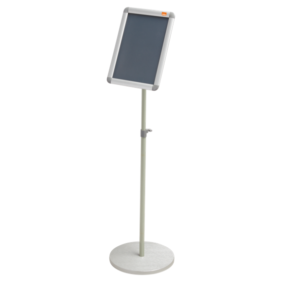 Pie Con Marco Publicitario A4 Nobo Plata