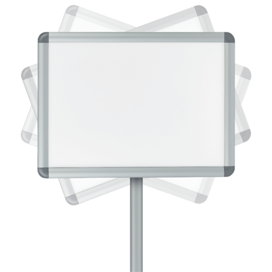 Pie Con Marco Publicitario A4 Nobo Plata