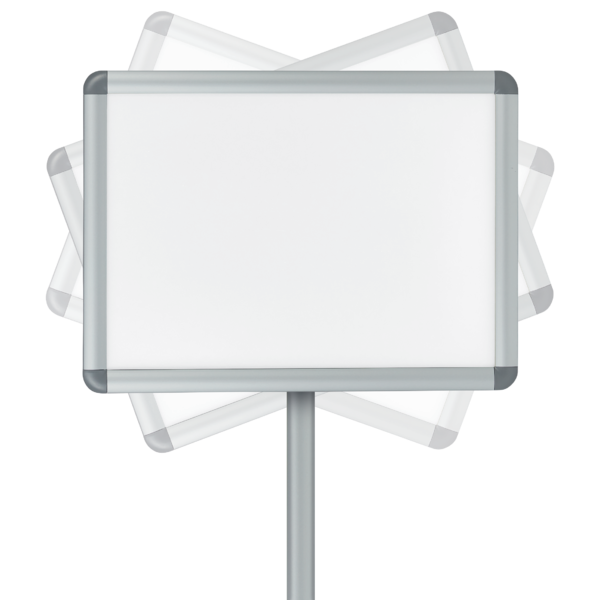 Pie Con Marco Publicitario A4 Nobo Plata