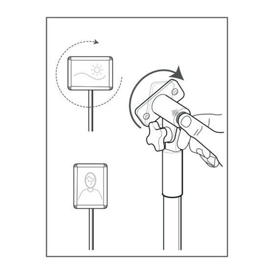Pie Con Marco Publicitario A4 Nobo Plata