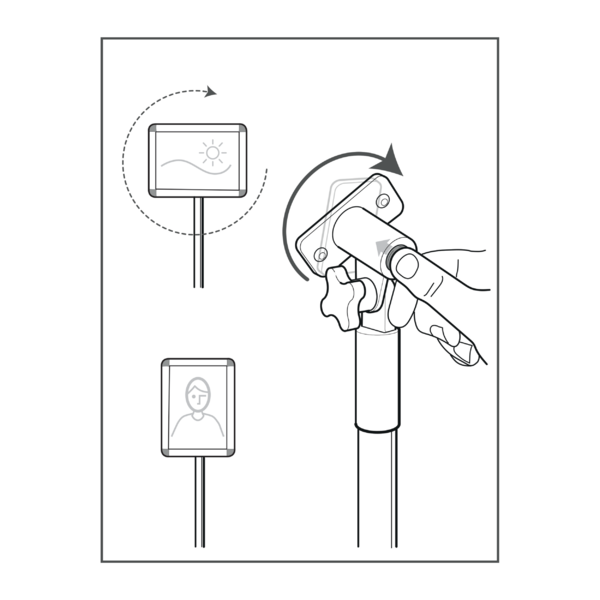 Pie Con Marco Publicitario A4 Nobo Plata