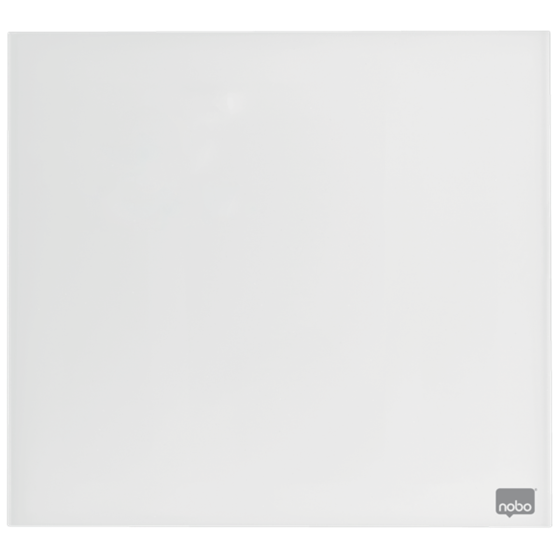 Pizarra Blanca De Cristal Magnético Pequeña Nobo 450X450 Mm Blanco Brillante