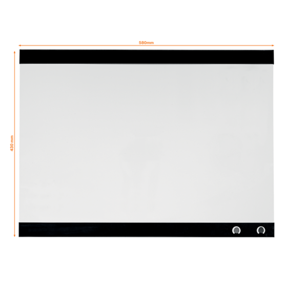 Pizarra Blanca Magnética Pequeña Con Clip Para Notas Nobo 430X580 Mm Blanco