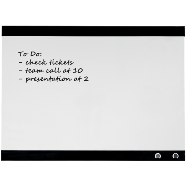 Pizarra Blanca Magnética Pequeña Con Clip Para Notas Nobo 430X580 Mm Blanco