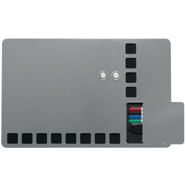 Pizarra Blanca Magnética Pequeña Con Cuadrículas De Espuma Para Fijar Notas Nobo 610X390 Mm Blanco