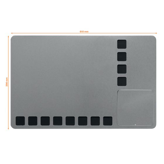 Pizarra Blanca Magnética Pequeña Con Cuadrículas De Espuma Para Fijar Notas Nobo 610X390 Mm Blanco