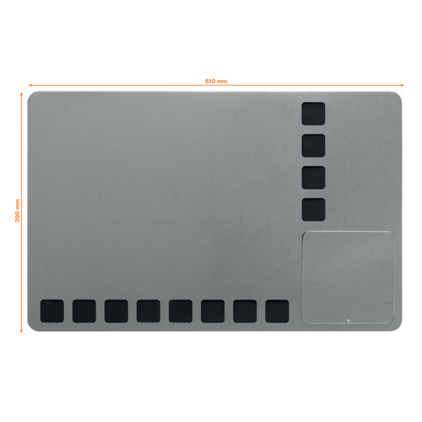 Pizarra Blanca Magnética Pequeña Con Cuadrículas De Espuma Para Fijar Notas Nobo 610X390 Mm Blanco