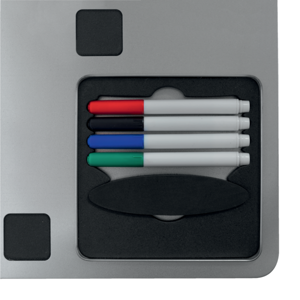 Pizarra Blanca Magnética Pequeña Con Cuadrículas De Espuma Para Fijar Notas Nobo 610X390 Mm Blanco