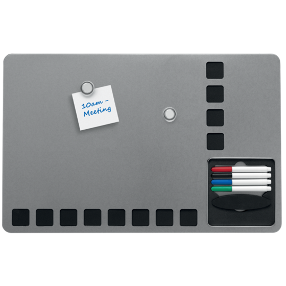 Pizarra Blanca Magnética Pequeña Con Cuadrículas De Espuma Para Fijar Notas Nobo 610X390 Mm Blanco