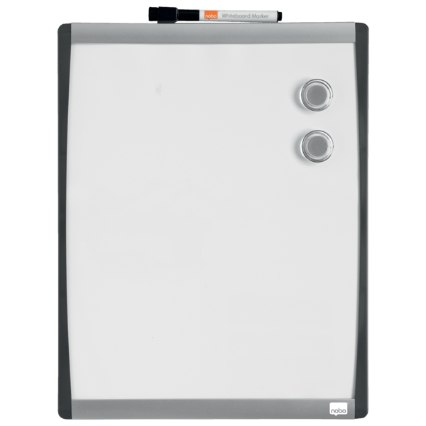 Pizarra Blanca Magnética Pequeña Con Marco Arqueado Nobo 280X335 Mm Transparente