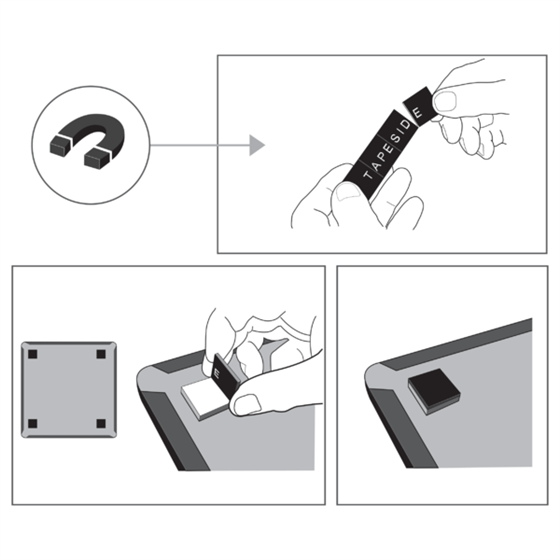 Pizarra Blanca Magnética Pequeña Con Marco Arqueado Nobo 280X335 Mm Transparente