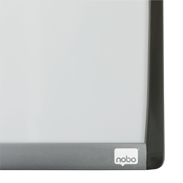 Pizarra Blanca Magnética Pequeña Con Marco Arqueado Nobo 585X430 Mm Gris