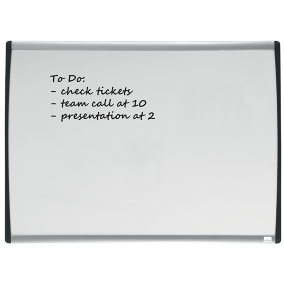 Pizarra Blanca Magnética Pequeña Con Marco Arqueado Nobo 585X430 Mm Gris