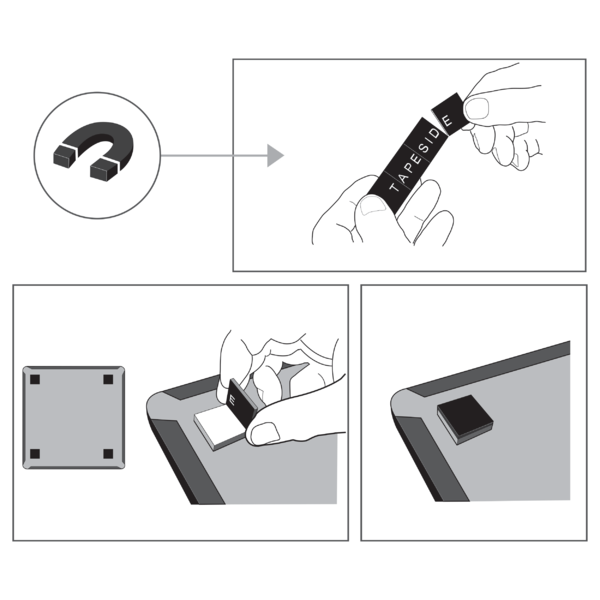 Pizarra Blanca Magnética Pequeña Con Marco Arqueado Nobo 585X430 Mm Gris