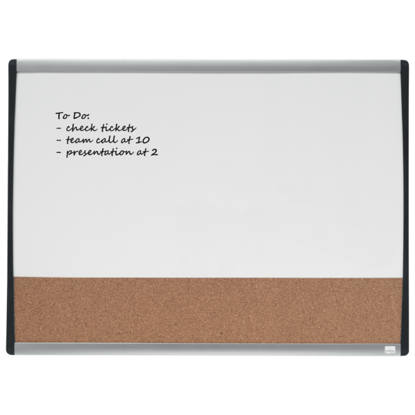 Pizarra Blanca Magnética Pequeña Con Tablero De Anuncios De Corcho Nobo 585X430Mm Blanco