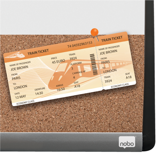 Pizarra Blanca Magnética Pequeña Con Tablero De Anuncios De Corcho Nobo 585X430Mm Blanco