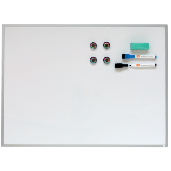 Pizarra Blanca Magnética Pequeña Nobo Con Marco De Aluminio De 585X430 Mm Blanco
