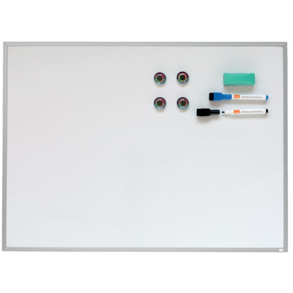 Pizarra Blanca Magnética Pequeña Nobo Con Marco De Aluminio De 585X430 Mm Blanco