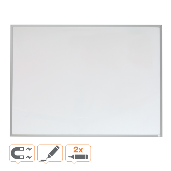 Pizarra Blanca Magnética Pequeña Nobo Con Marco De Aluminio De 585X430 Mm Blanco