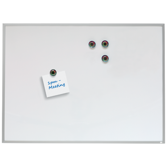 Pizarra Blanca Magnética Pequeña Nobo Con Marco De Aluminio De 585X430 Mm Blanco