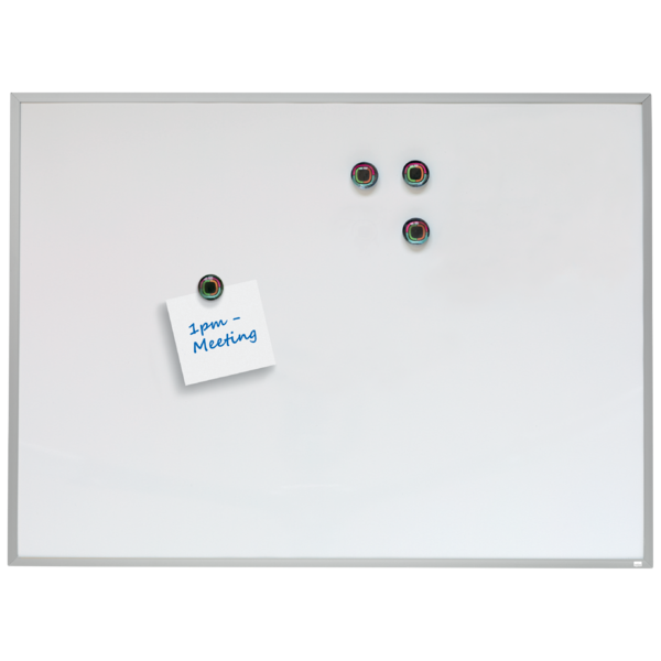 Pizarra Blanca Magnética Pequeña Nobo Con Marco De Aluminio De 585X430 Mm Blanco