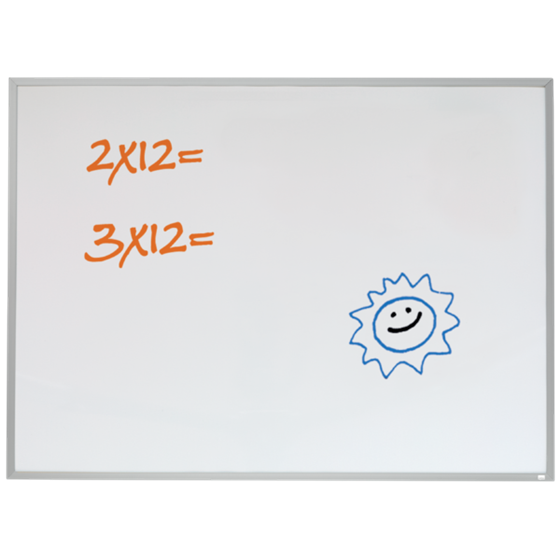 Pizarra Blanca Magnética Pequeña Nobo Con Marco De Aluminio De 585X430 Mm Blanco