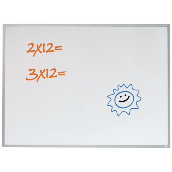 Pizarra Blanca Magnética Pequeña Nobo Con Marco De Aluminio De 585X430 Mm Blanco