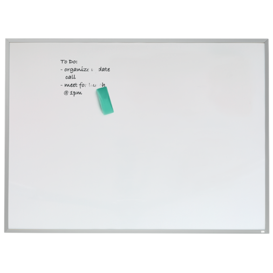 Pizarra Blanca Magnética Pequeña Nobo Con Marco De Aluminio De 585X430 Mm Blanco