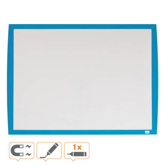 Pizarra Blanca Magnética Pequeña Nobo De 585X430 Mm Azul