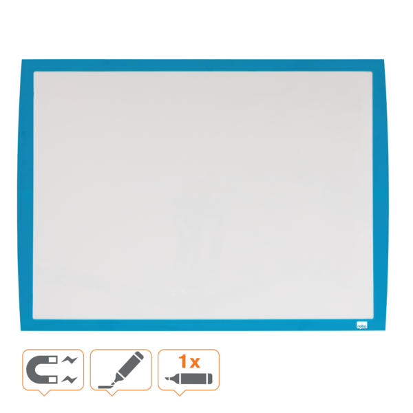 Pizarra Blanca Magnética Pequeña Nobo De 585X430 Mm Azul