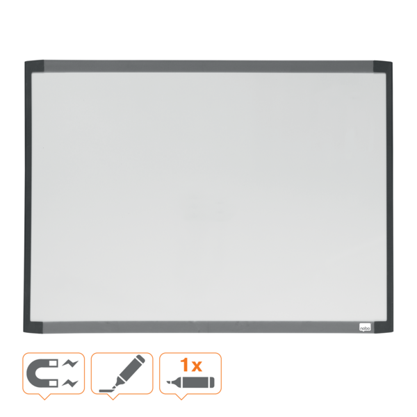 Pizarra Blanca Magnética Pequeña Nobo De 585X430 Mm Blanco