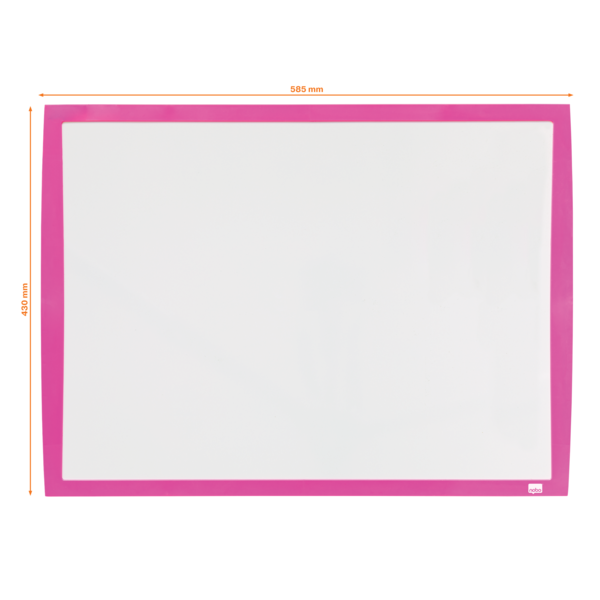 Pizarra Blanca Magnética Pequeña Nobo De 585X430 Mm Fucsia