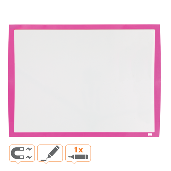 Pizarra Blanca Magnética Pequeña Nobo De 585X430 Mm Fucsia