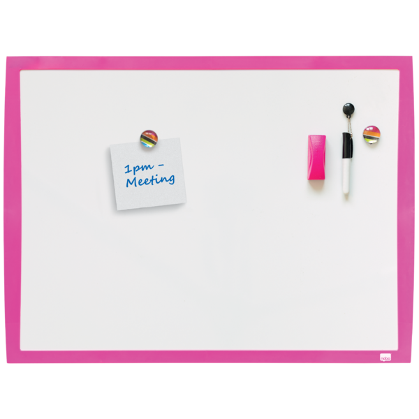 Pizarra Blanca Magnética Pequeña Nobo De 585X430 Mm Fucsia