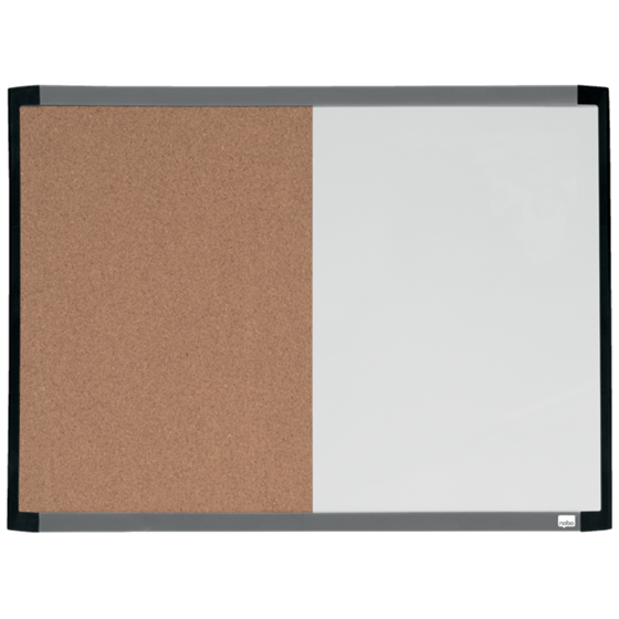 Pizarra Blanca Magnética Pequeña Y Tablero De Anuncios De Corcho Nobo 585X430Mm