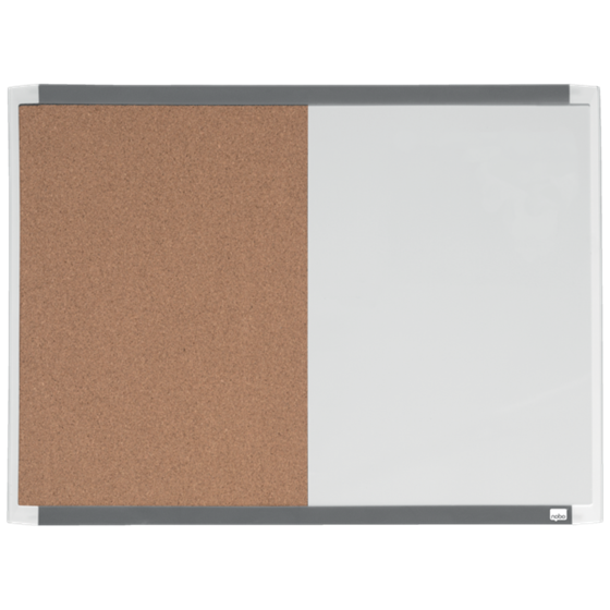 Pizarra Blanca Magnética Pequeña Y Tablero De Anuncios De Corcho Nobo 585X430Mm