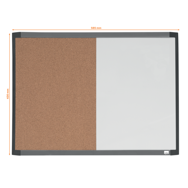 Pizarra Blanca Magnética Pequeña Y Tablero De Anuncios De Corcho Nobo 585X430Mm