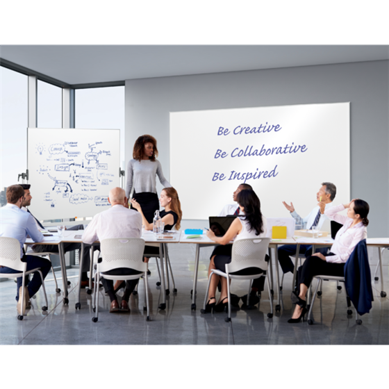 Pizarra Blanca Móvil De Esmalte Classic De Nobo, 1200 × 900 Mm Blanco